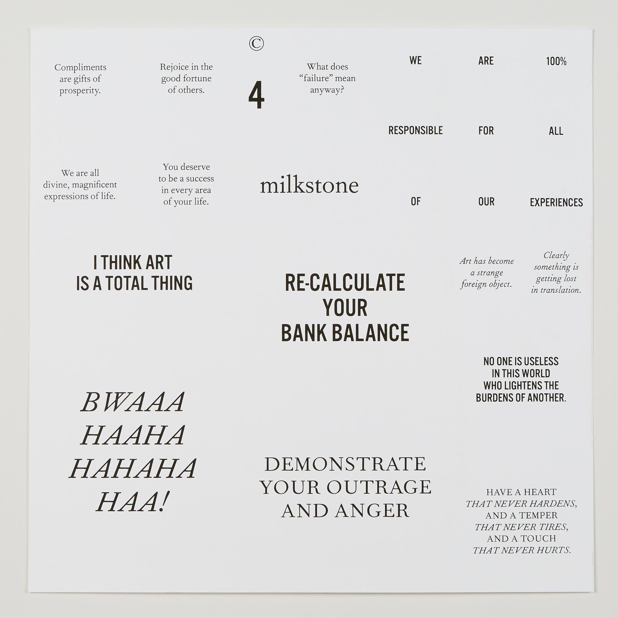 „4 (Recalculate Your Balance)“, Siebdruck, doppelseitig, Baumwollbügelpapier – Print von Andrew Cornell Robinson