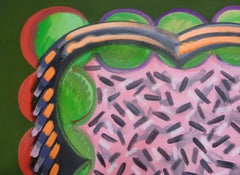 "The Gatekeeper", acrylic, oil stick, judge, jury, portrait, proscenium, stage