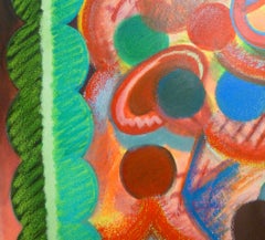 "Dusk", acrylic, charcoal, oil stick painting, abstract, cubism, surrealism