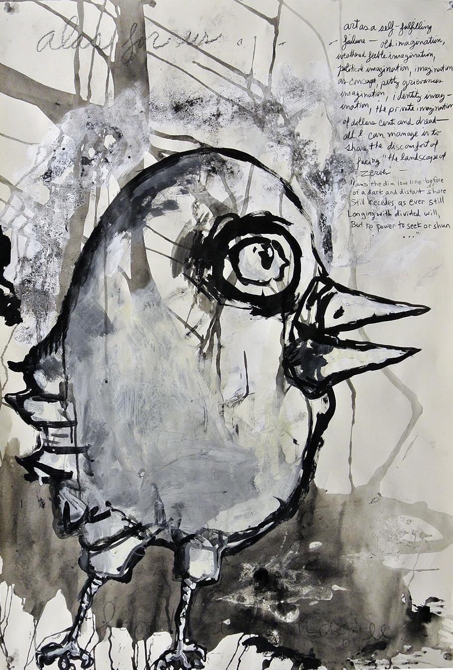 "Ay", pintura acrílica, dibujo, retrato, democracia, política, lamento ciudadano