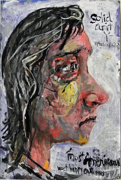 "Solidarity", acrylic painting, portrait, politics, humanity, Americans, resist