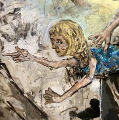 "Lazarus from the Tombstone", acrylic painting, miracle, savior, myth, phoenix