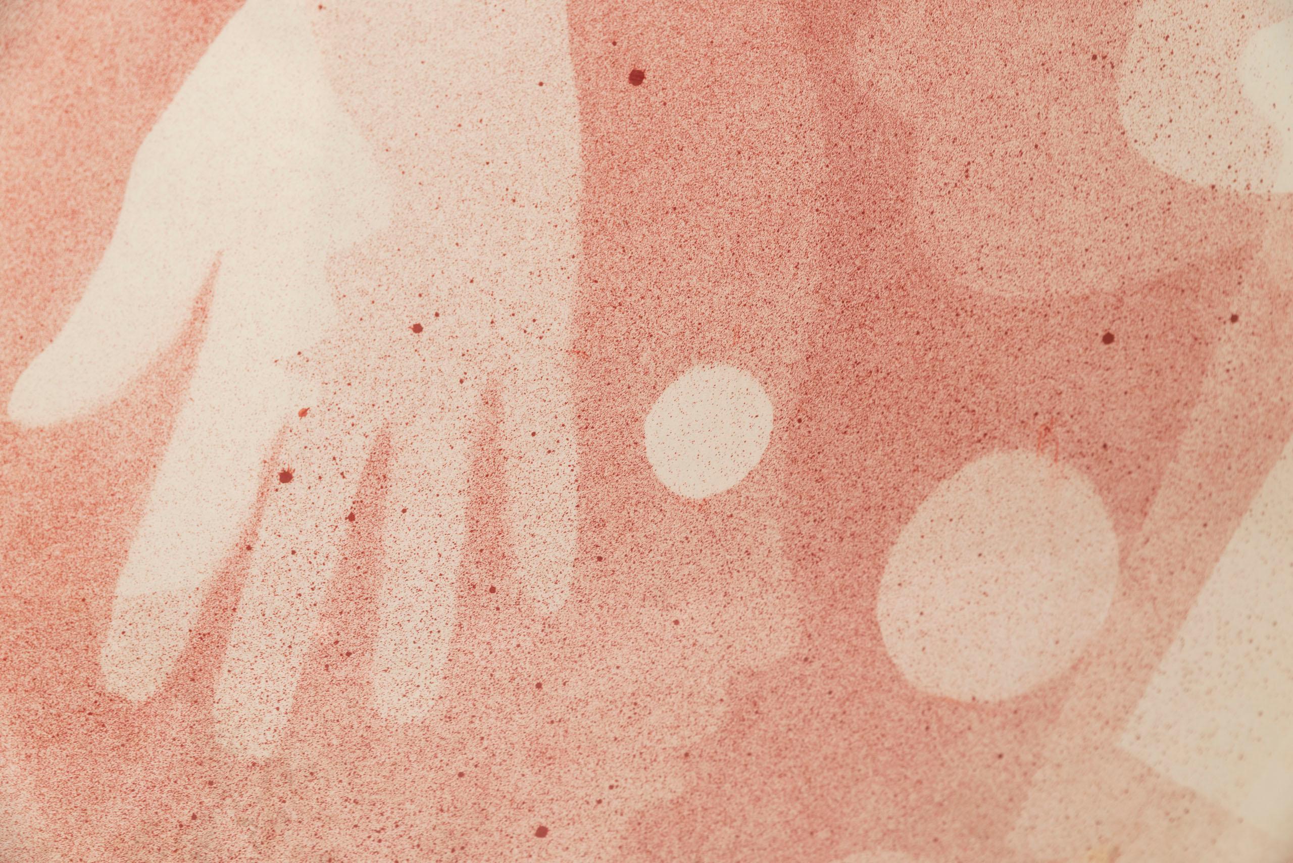 Albert Chubac, Transparence, peinture à l'aérographe, signée, vers 1960, France en vente 1