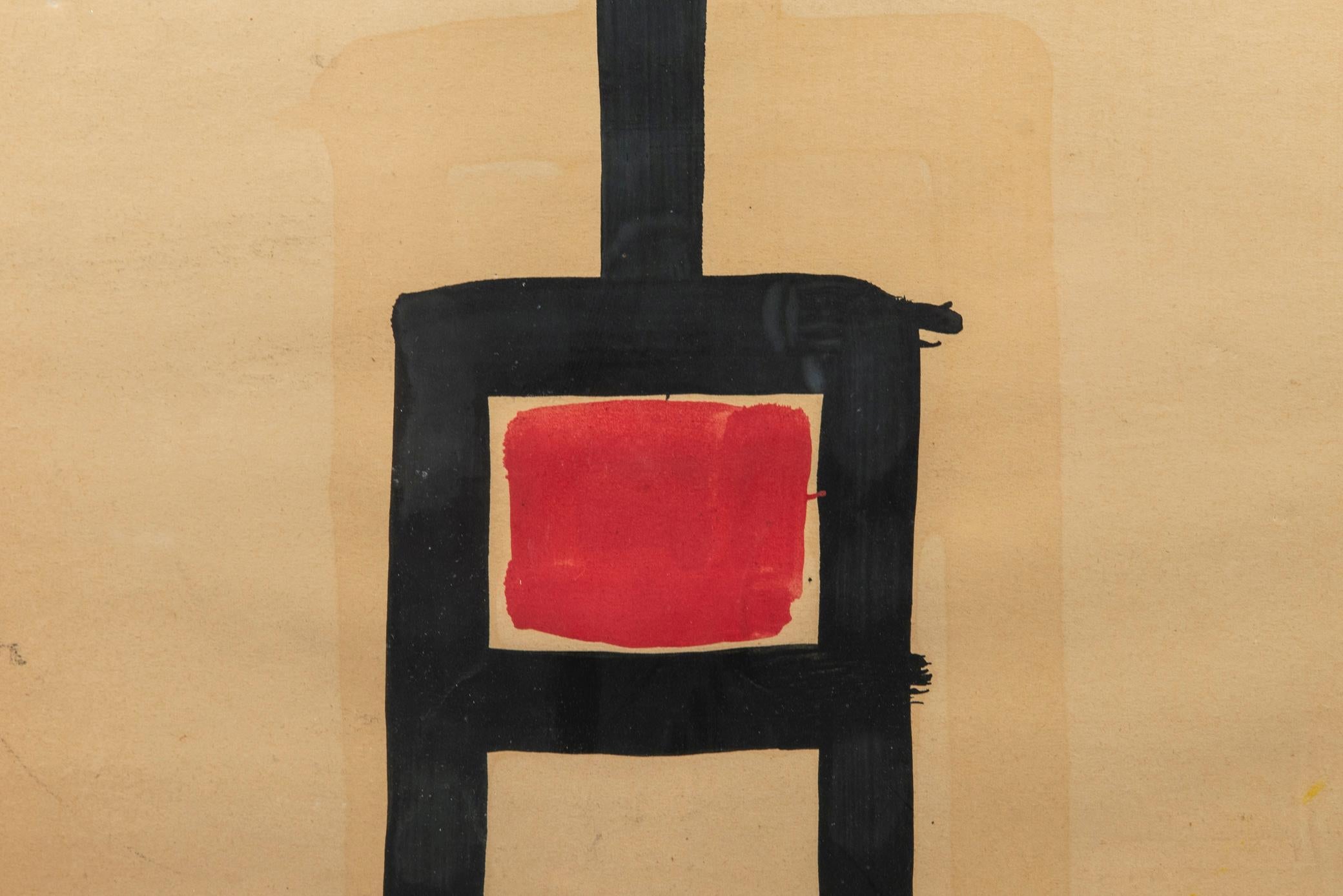 Albert Chubac, Double-Sided Painting, Mixed-Media, circa 1965, France For Sale 7