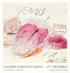 Cy Twombly, Venus + Adonis - On Paper,  2013 Exhibition Poster