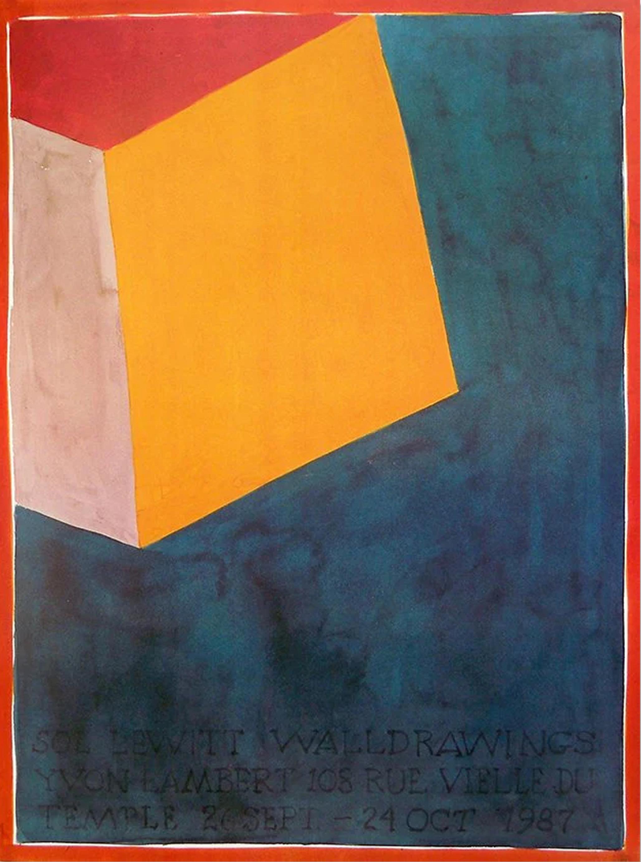Sol Lewitt, Wall Drawings Exhibition at Yvon Lambert Paris, 1987 Exhibition Post - Art by (after) Sol LeWitt