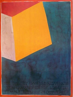 Vintage Sol Lewitt, Wall Drawings Exhibition at Yvon Lambert Paris, 1987 Exhibition Post