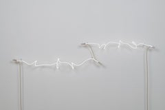 Annesta Le - Caress - 2019 Original Glass White Neon Krypton Sculpture