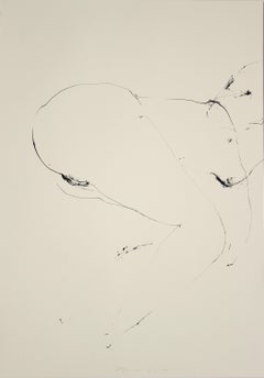 Large Original line drawing 'Mirage and Damnation (Nude I)' Ink on paper Figure