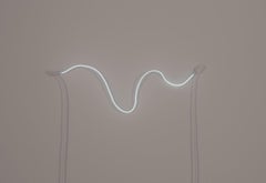 Annesta Le "Untitled (Cool White)" Neon Glass Light Minimal Curve