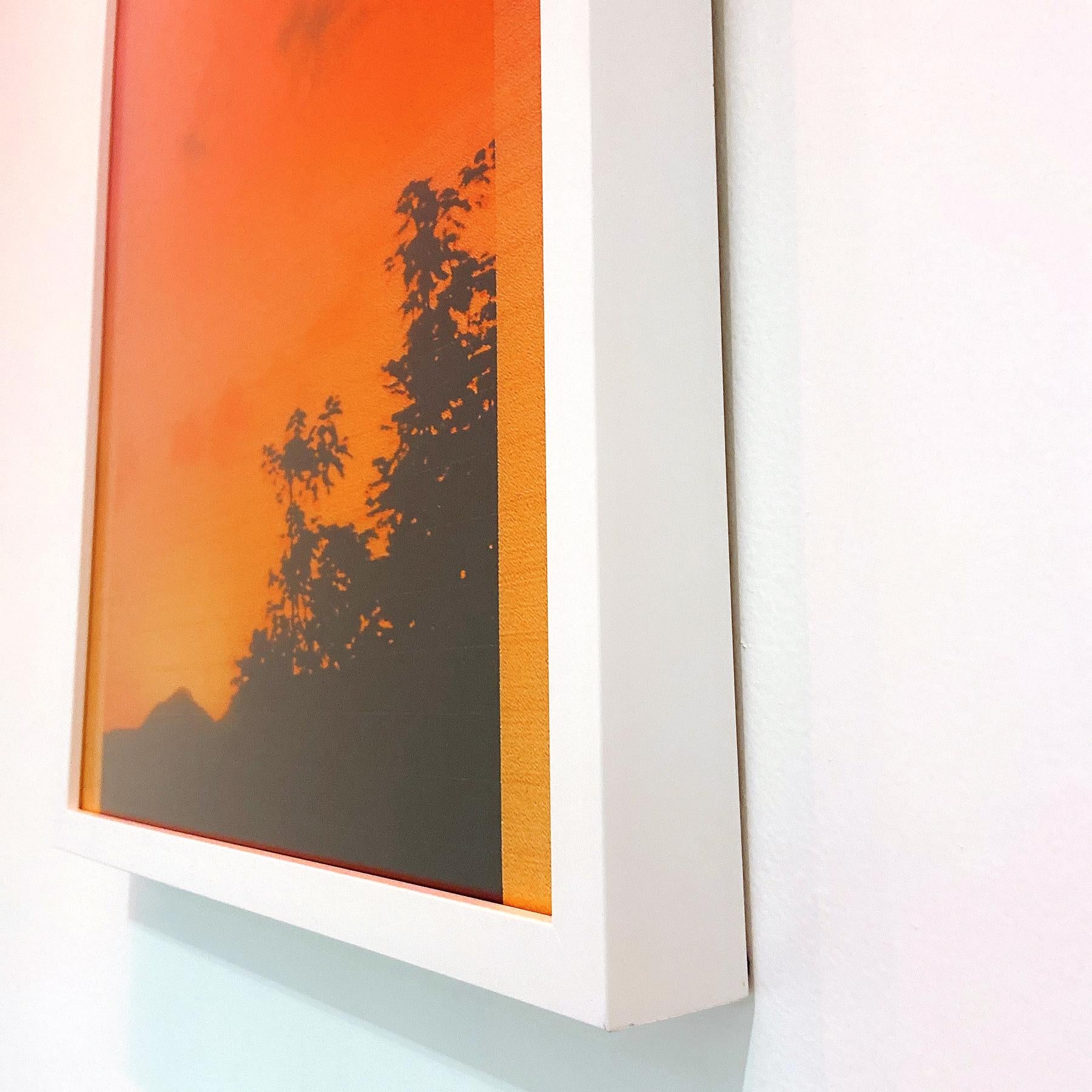 Dusk/Daybreak 1 Framed Color Photography Print  30 x 20 in. Red Orange Sunset For Sale 2