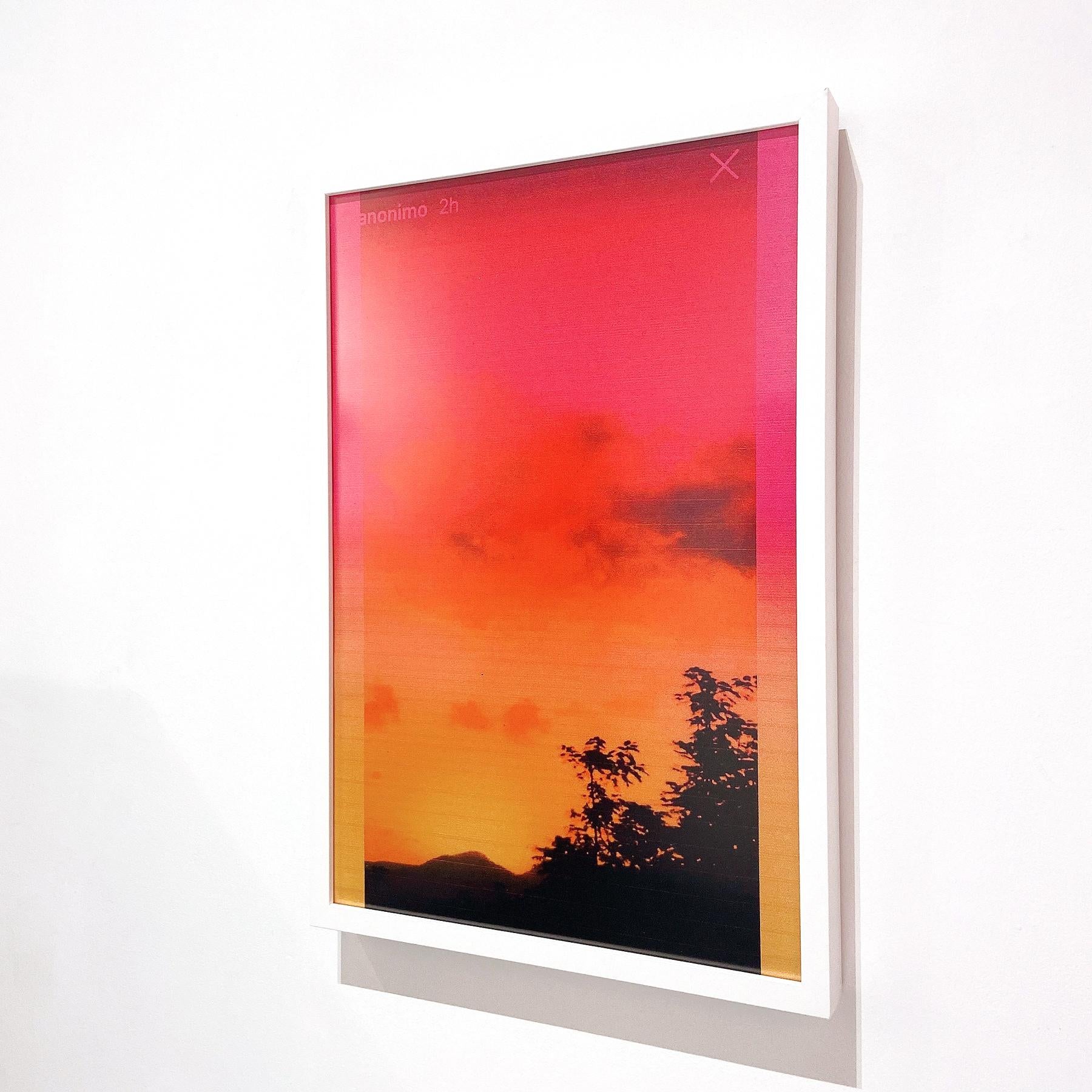 Dusk/Daybreak 1 Framed Color Photography Print  30 x 20 in. Red Orange Sunset For Sale 3
