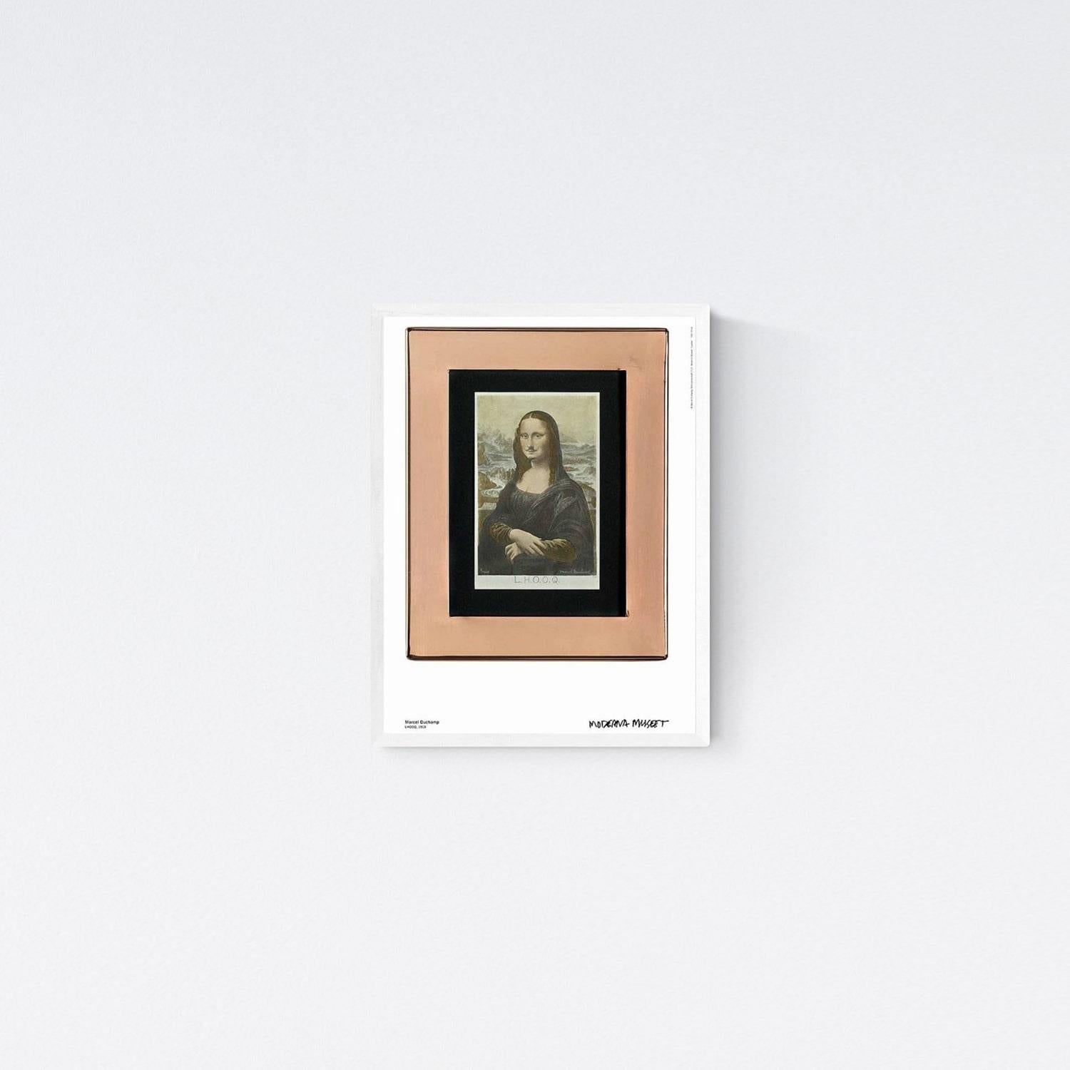 LHOOQ, Small Museum Poster, Surrealist, Humor, Mona Lisa - Print by (after) Marcel Duchamp