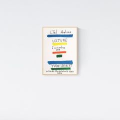 'Lecture' Reading at Yvon Lambert Paris Exhibition Poster Red Blue Yellow Green