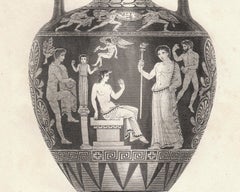 "Vases from the Collection of Sir Henry Englefield, " Antique Print, Ancient Vase