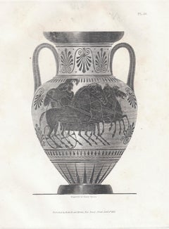 "Vases from the Collection of Sir Henry Englefield," Antique Print, Ancient Vase