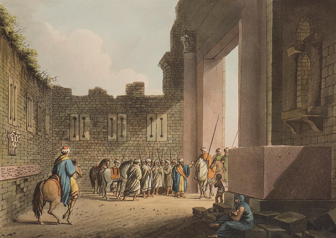 The Gate of Rosetta in Alexandria - Print by Luigi Mayer