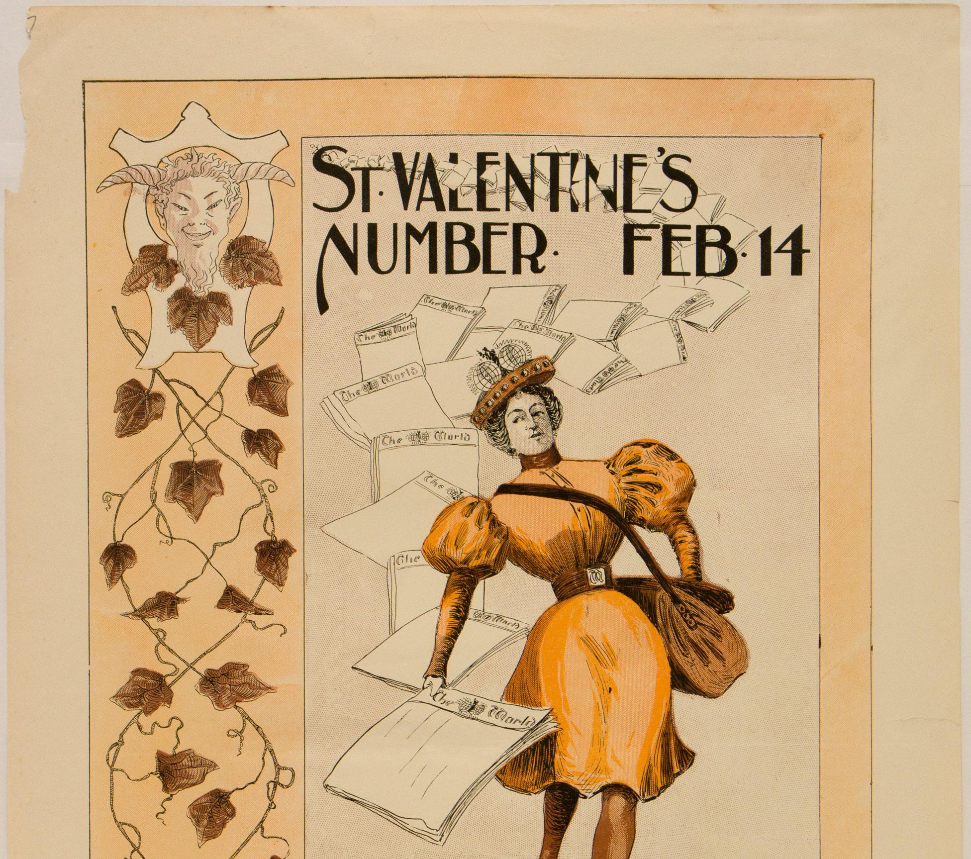 The Sunday World; St. Valentine's Number, Feb. 14 - Print by F. Gilbert Edge