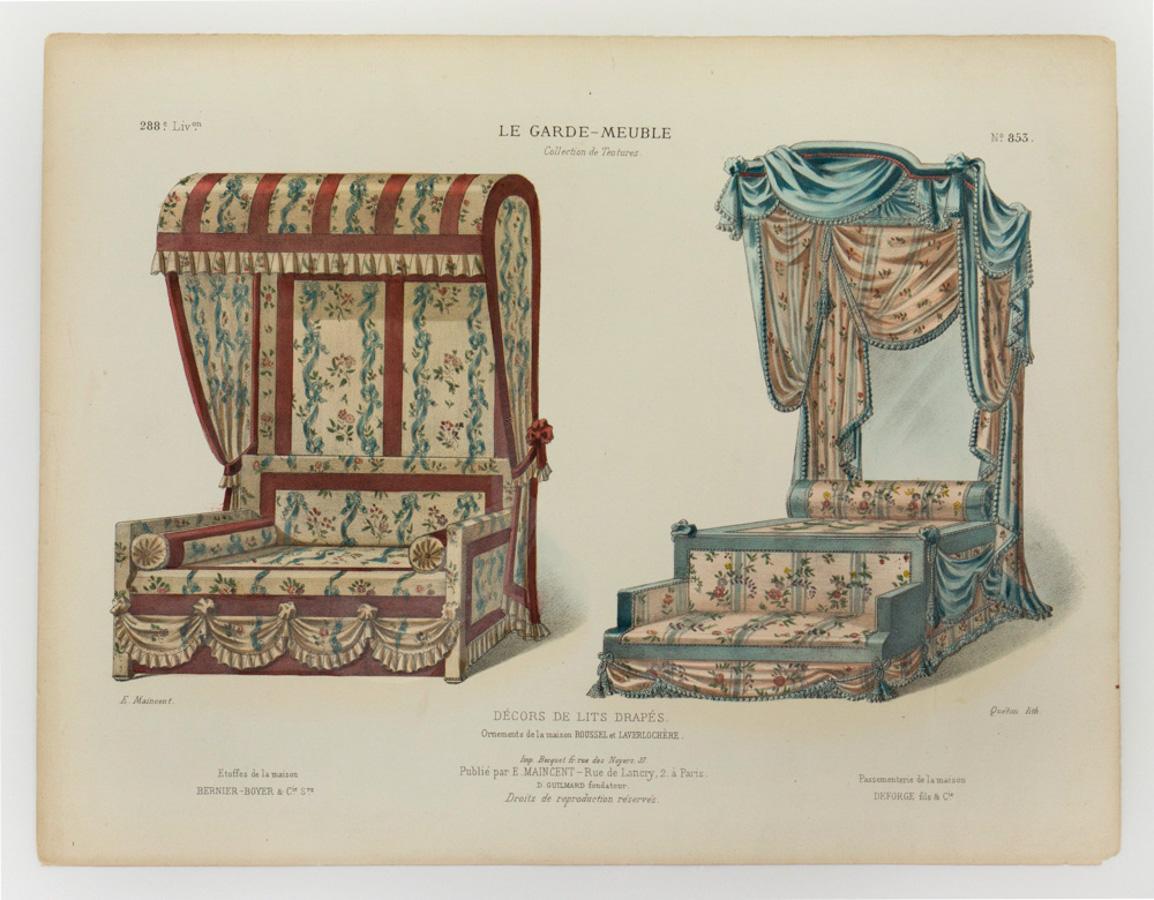 Le Garde Meuble: Collection de Sieges [Seating]; Livraison 286, No. 1699 - Print by Desire Guilmard