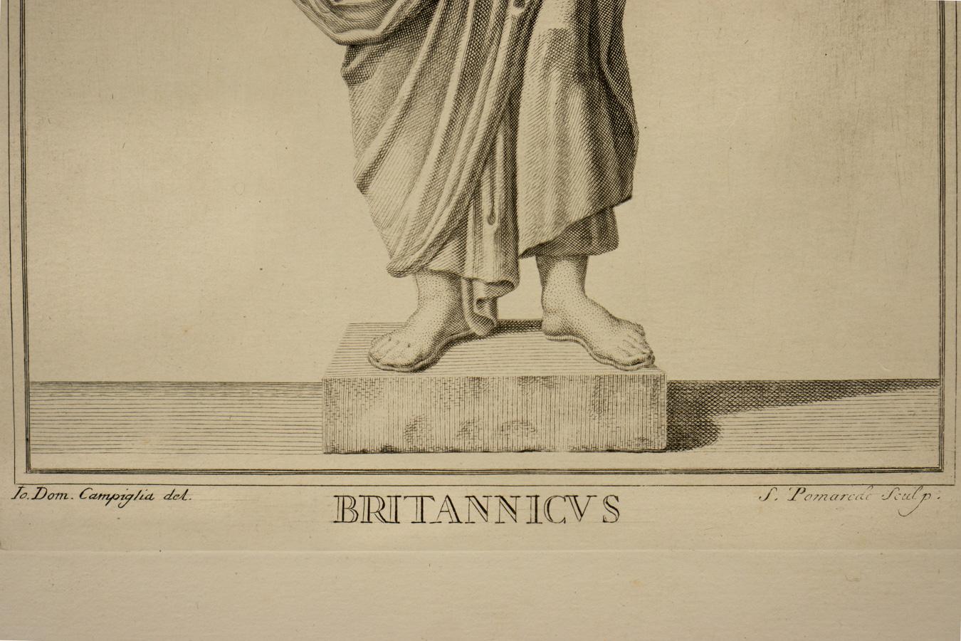 Britannicus - Beige Animal Print by Giovanni Domenico Campiglia