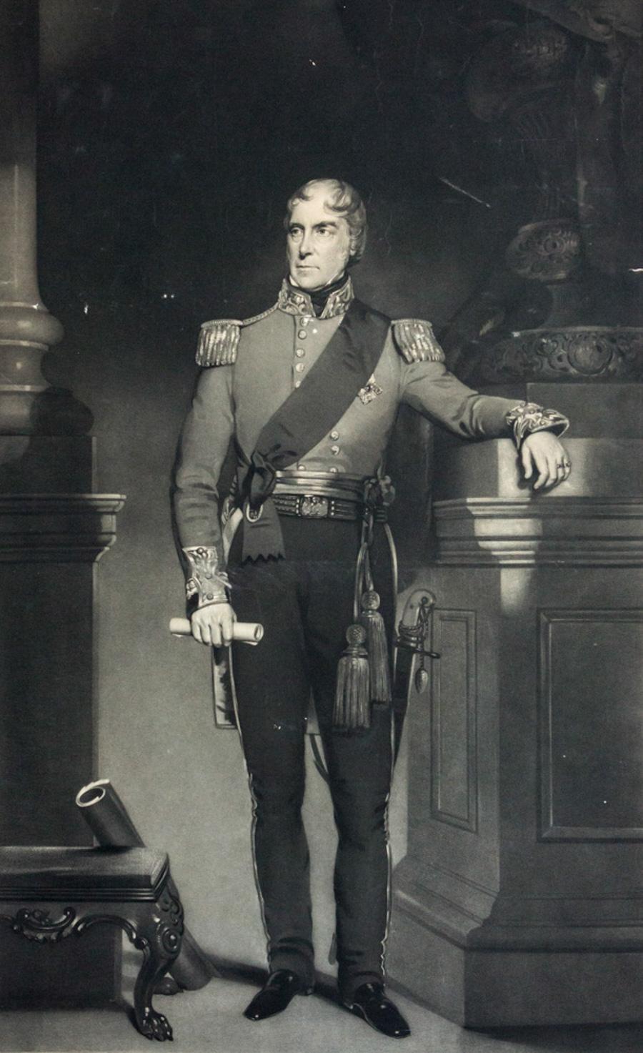 Der rechte ehrwürdige George, Earl of Aberdeen, K.T., First Lord of the Treasury – Print von John Watson Gordon
