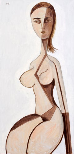 Marliz Frencken, Untitled, oil painting on canvas (figurative, portrait, woman)