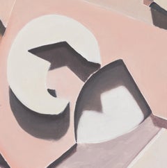 Jasper Hagenaar, Relief (roze), oil on panel (figurative, abstract)