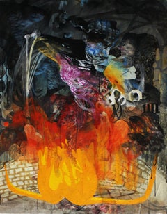 Julius Hofmann, Swarn, acrylic on canvas (figurative, colorful)