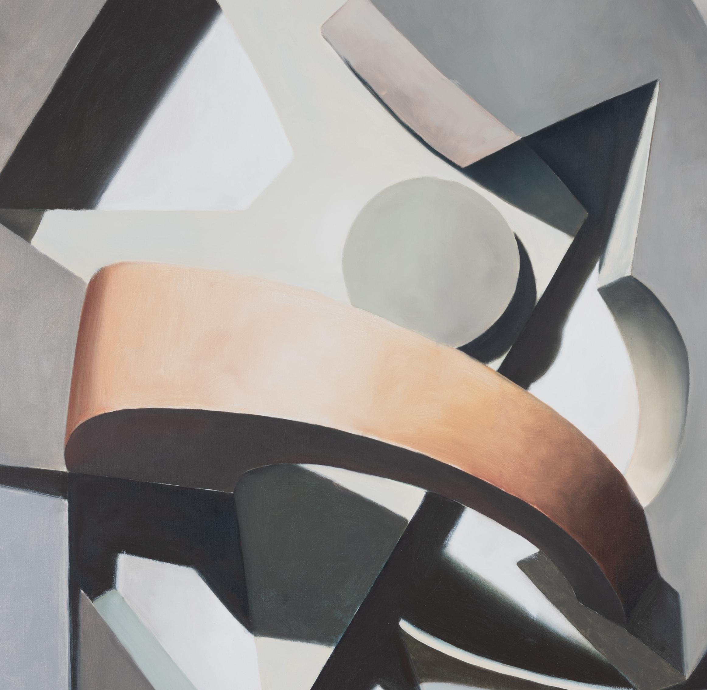 Jasper Hagenaar, Composition #3, oil on panel (figurative, abstract) For Sale 2