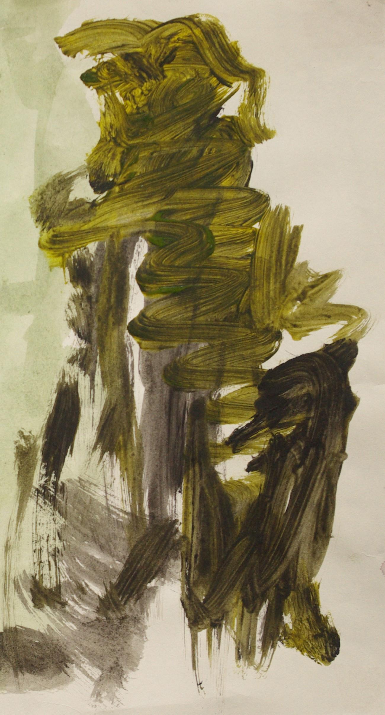 Jasper Hagenaar, Untitled (bear), ink on paper (acquarel), (figurative, animals) For Sale 1