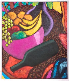 Bart Kok, 2020 (Still life with fruit, painting, colors)