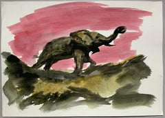 Jasper Hagenaar, Untitled, 2008 (elephant, animal, acquarel, watercolor)
