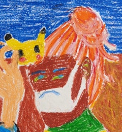 Tanja Ritterbex, Mask and Pikachu, 2020 (Mask, tokyo, drawing, work on paper)