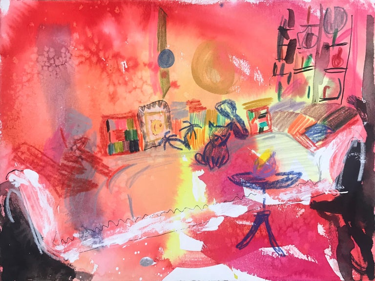 Tanja Ritterbex - Tanja Ritterbex, The Couch (drawing of a interior ...