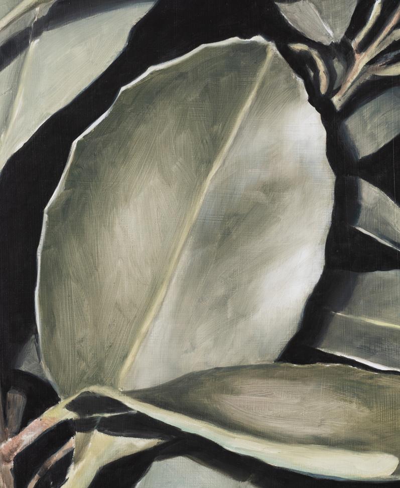 Jasper Hagenaar, Nightswimming, 2019 (painting, plant, leaf, green) For Sale 1