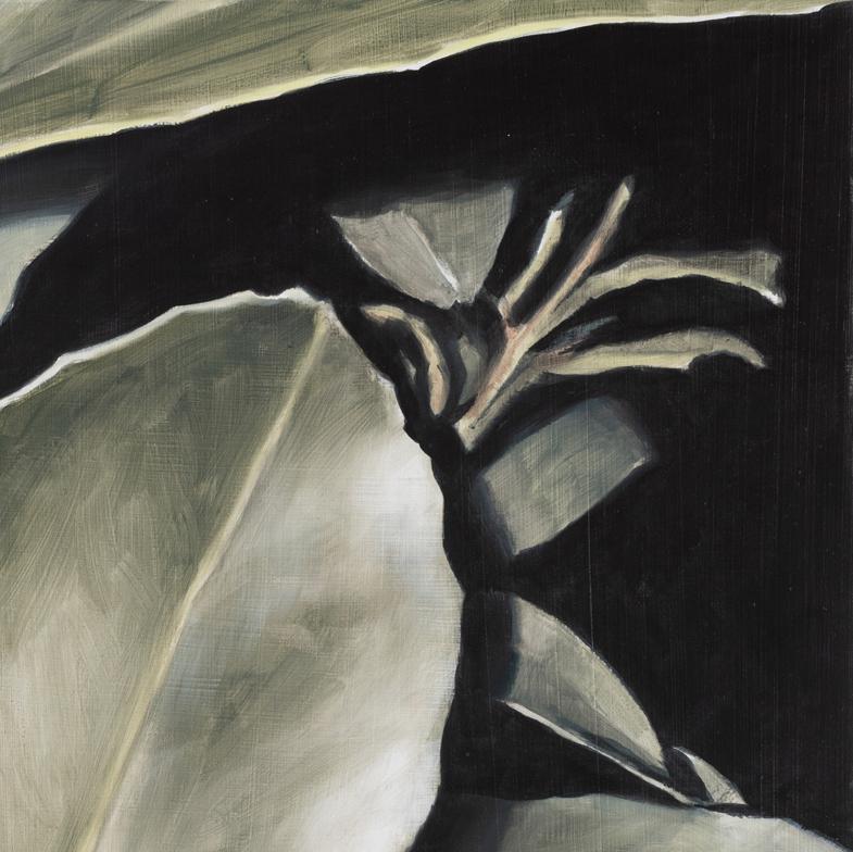 Jasper Hagenaar, Nightswimming, 2019 (painting, plant, leaf, green) For Sale 2