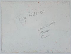 Tanja Ritterbex (drawing of a self-portrait, a cat and a angel)