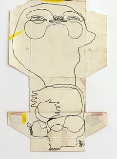 Isheanesu Dondo (Mood drawing with a black marker on a cigarette pack)