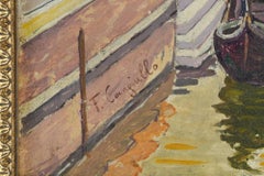 20th Century Italian A View of  A Venice Calle by Francesco Cangiullo Signed