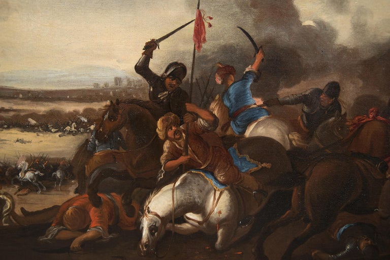 Marzio Masturzio - Italian 17th Century Paintings Battle Between Turks ...