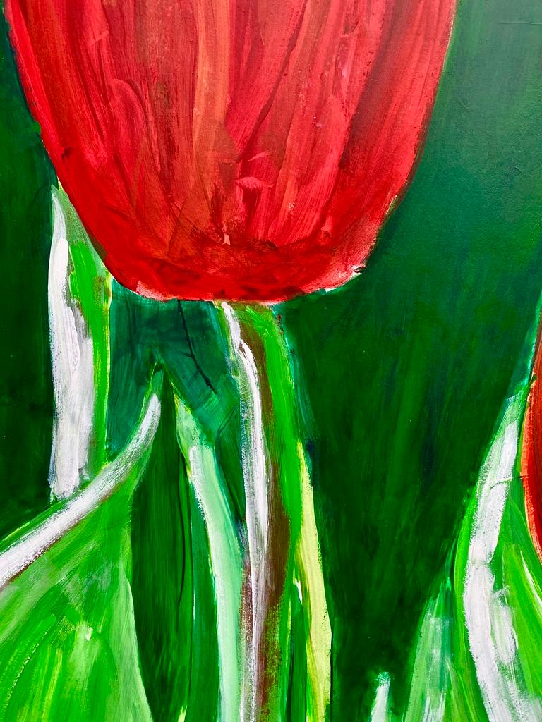 Christine Mafart Figurative Painting - Tulips
