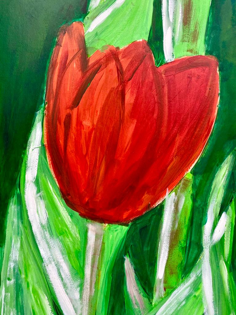 Tulips - Painting by Christine Mafart