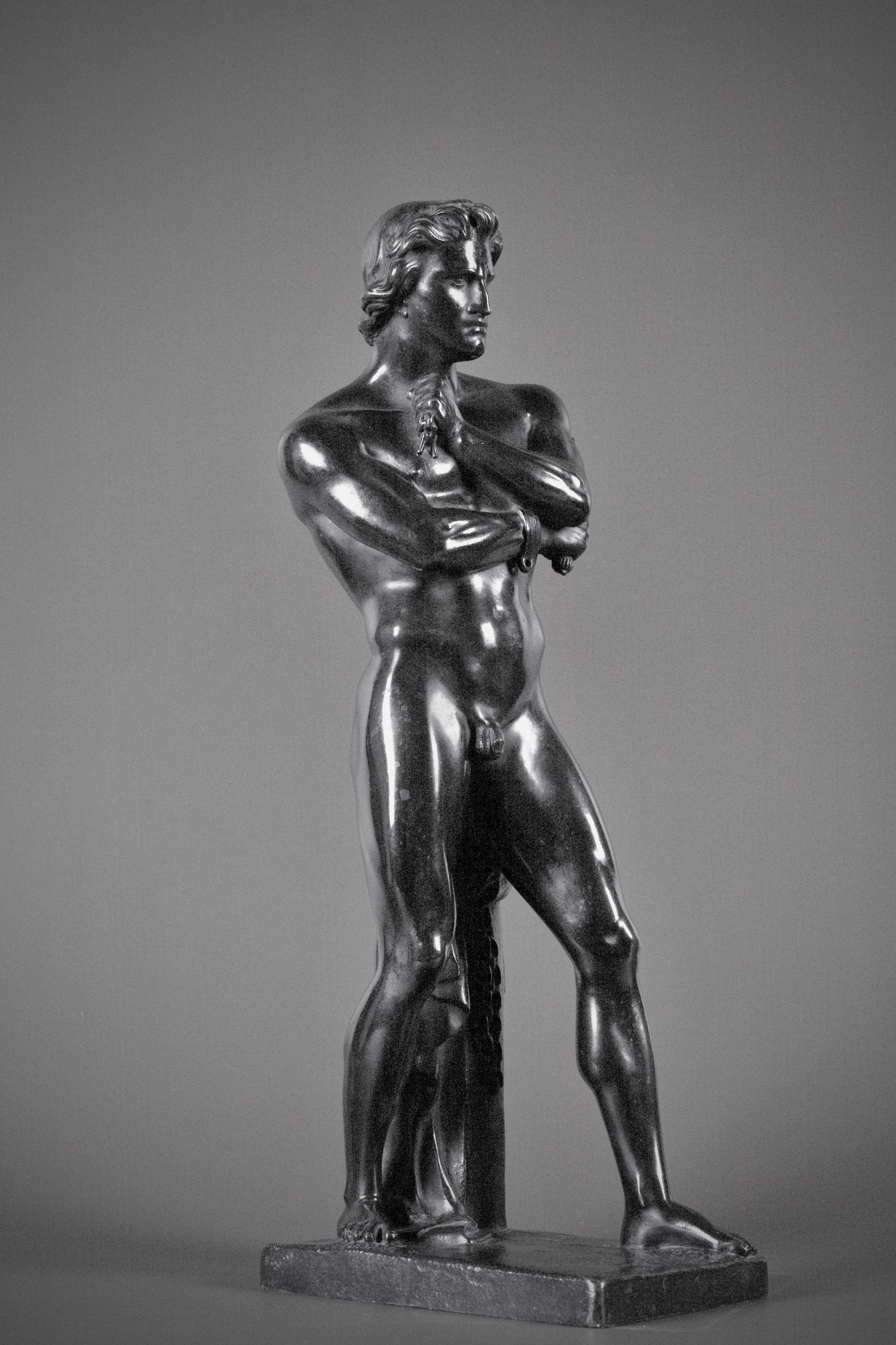Spartacus - Gold Nude Sculpture by Denis Foyatier