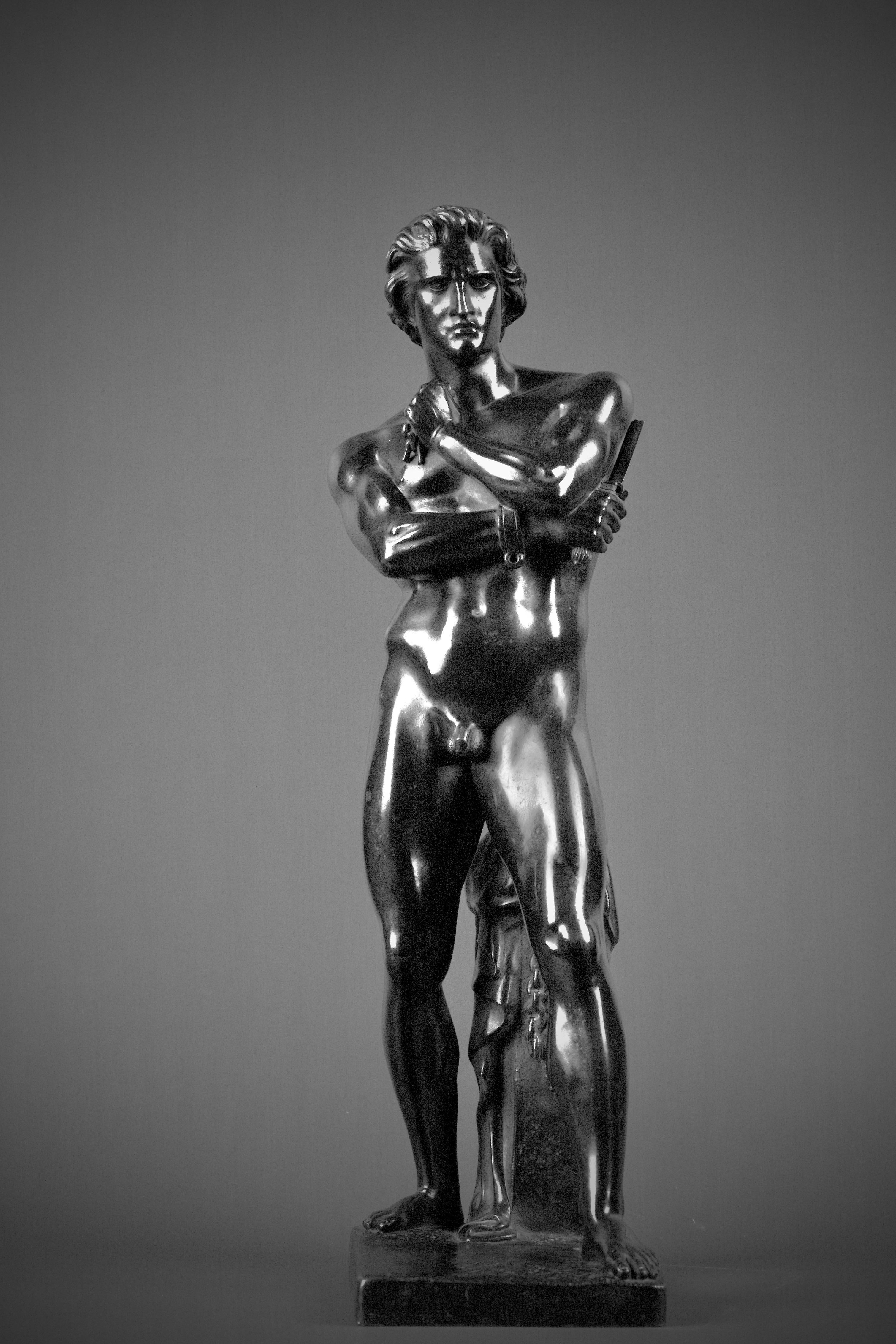Denis Foyatier Nude Sculpture - Spartacus