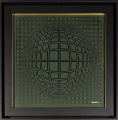 Victor Vasarely Vega - Collage doré, 1970