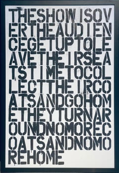 Sans titre ( Poster), 1993 Christopher Wool et Felix Gonzalez-Torres 