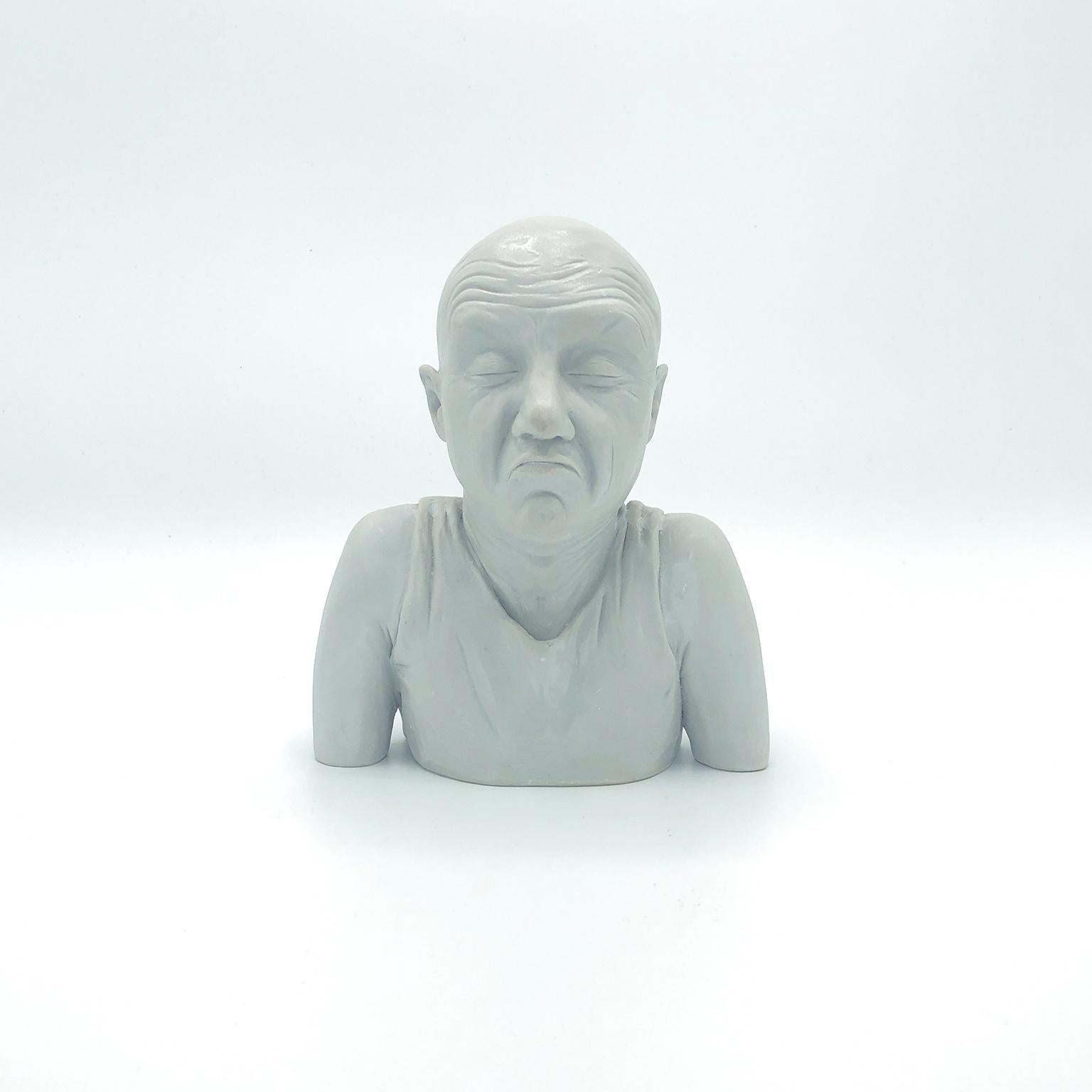 Ann Dierckx Figurative Sculpture - Male Marble Resin Hyper Realist Sculpture - FX 2A