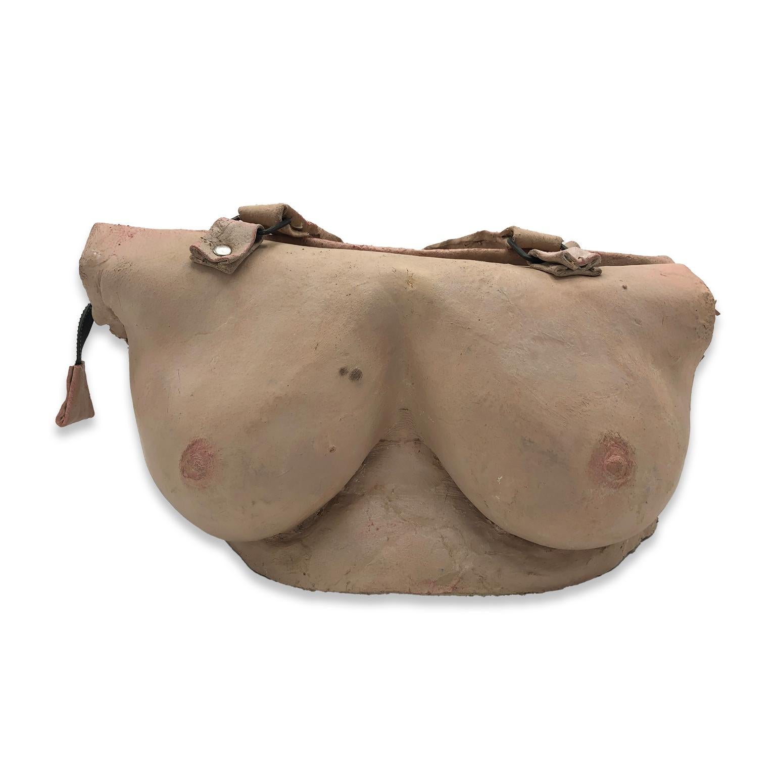Miriam Meulepas Nude Sculpture - Nude Female Figurative Latex Contemporary Object - Breast Bag I