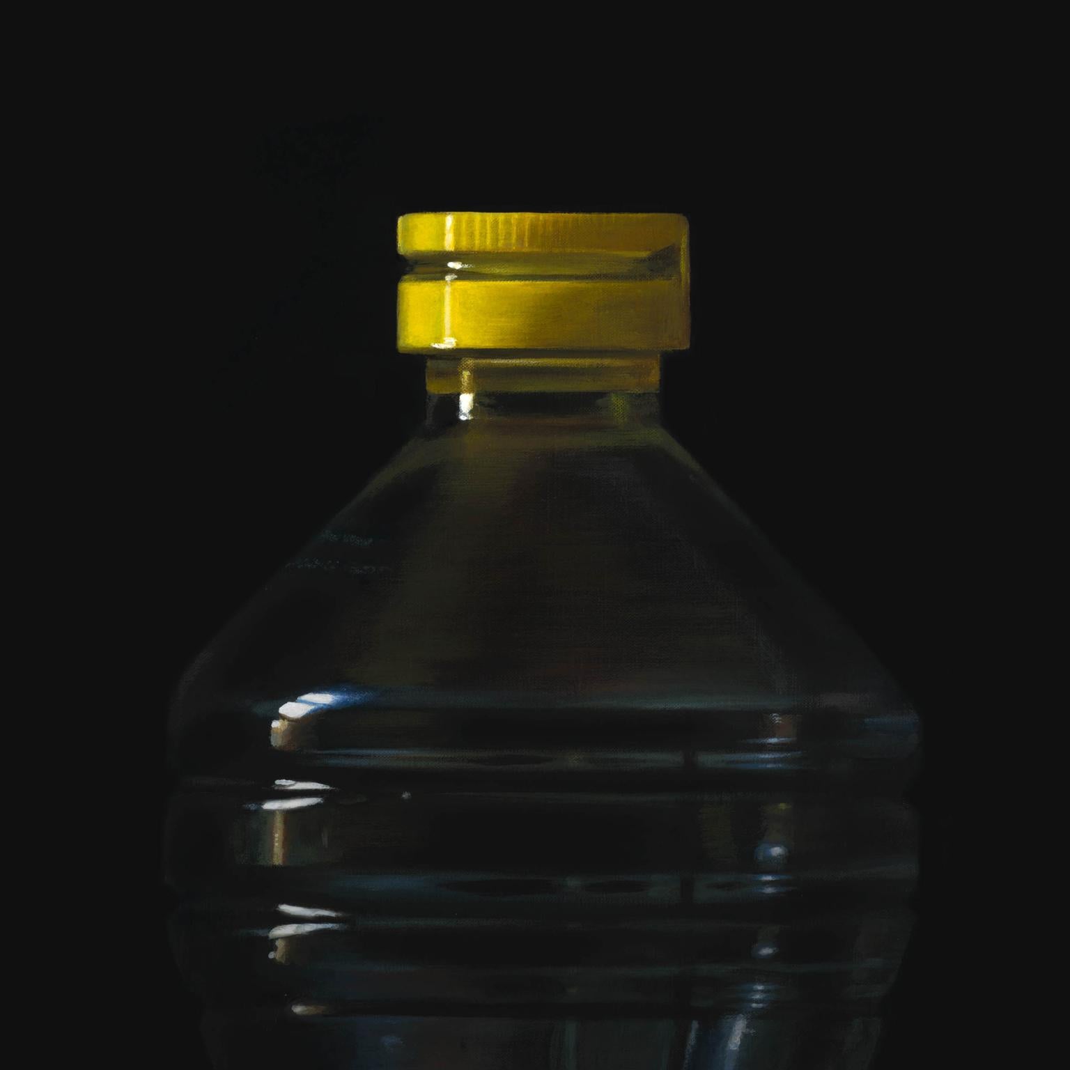 Contemporary Hyper Realist Acrylic Painting : Bottle of Oil II For Sale 1