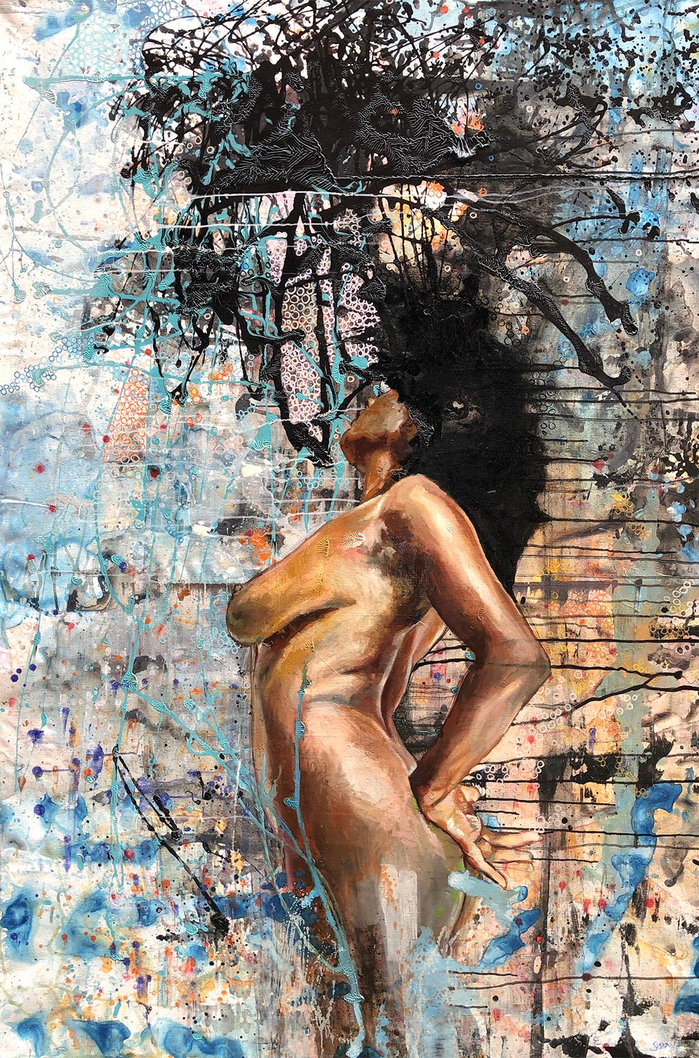 Suzan Schuttelaar Nude Painting - Donker vuur